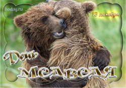 открытки с днём медведя