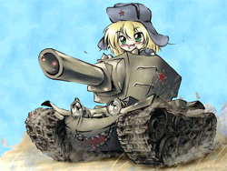 девушка в ушанке